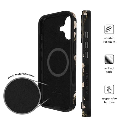 Nightbloom Gold Chrome Floral iPhone Case