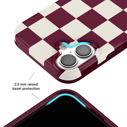 Burgundy Vibe Check iPhone Case