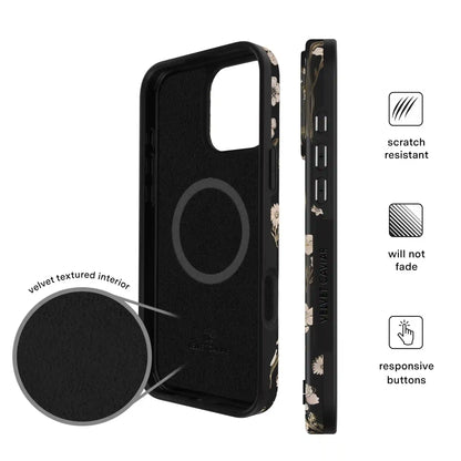 Nightbloom Gold Chrome Floral iPhone Case