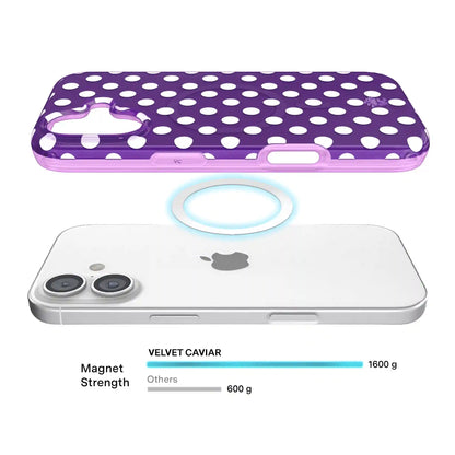 Violet Glow Polka Dot iPhone Case
