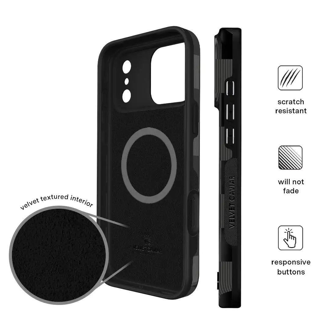 Noir Vibe Checkered iPhone Case
