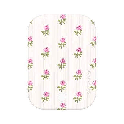 Pink Peony Floral Portable MagSafe Charger Power Pack