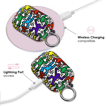 Keith Haring Rainbow Dancers AirPod Case