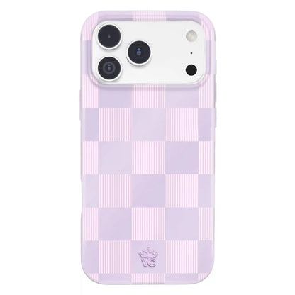 Lilac Vibe Checkered iPhone Case