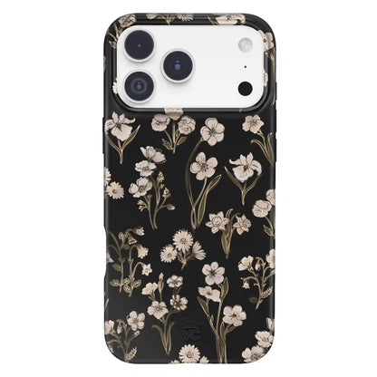 Nightbloom Gold Chrome Floral iPhone Case