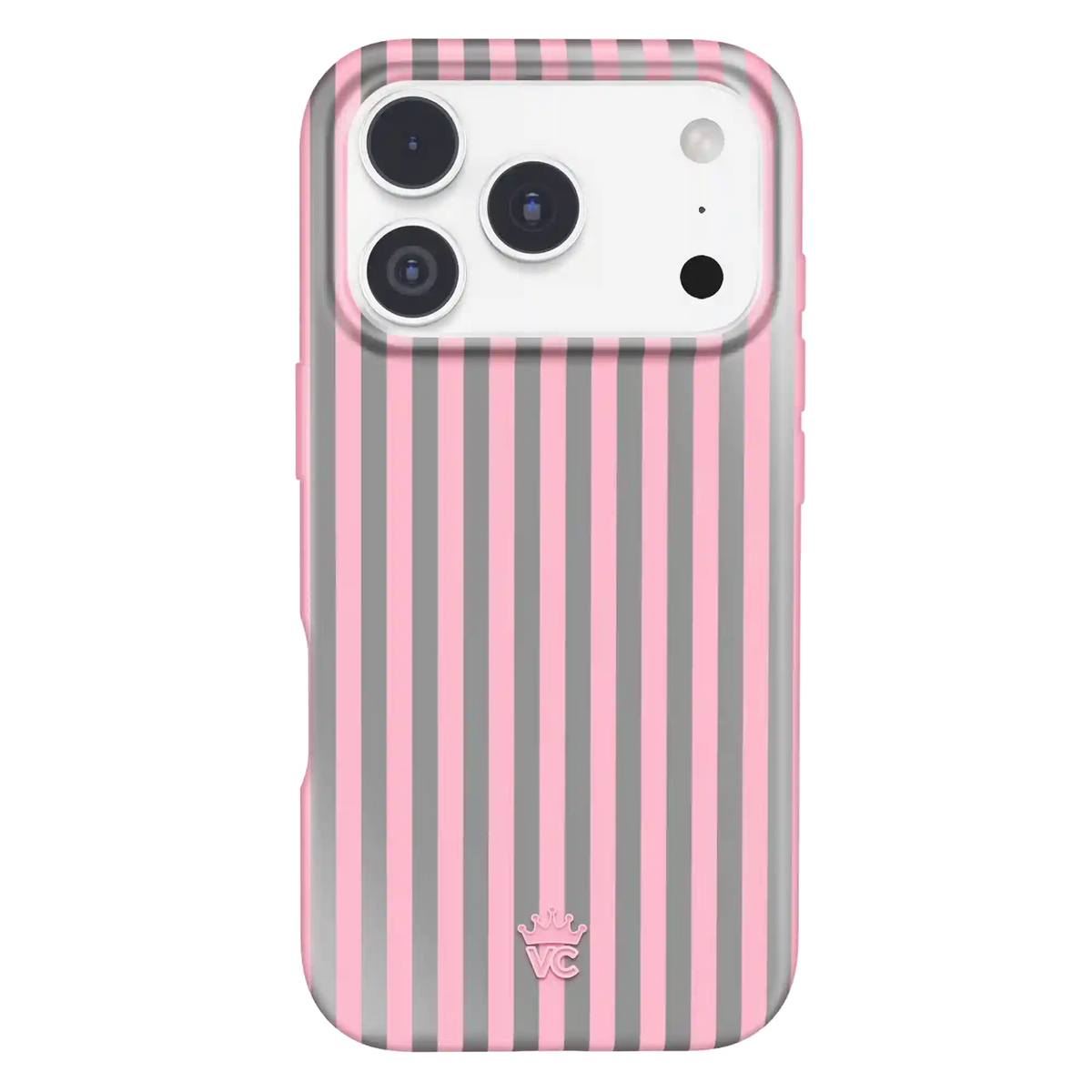 Pink Chrome Stripes iPhone Case