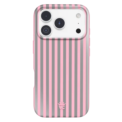 Pink Chrome Stripes iPhone Case