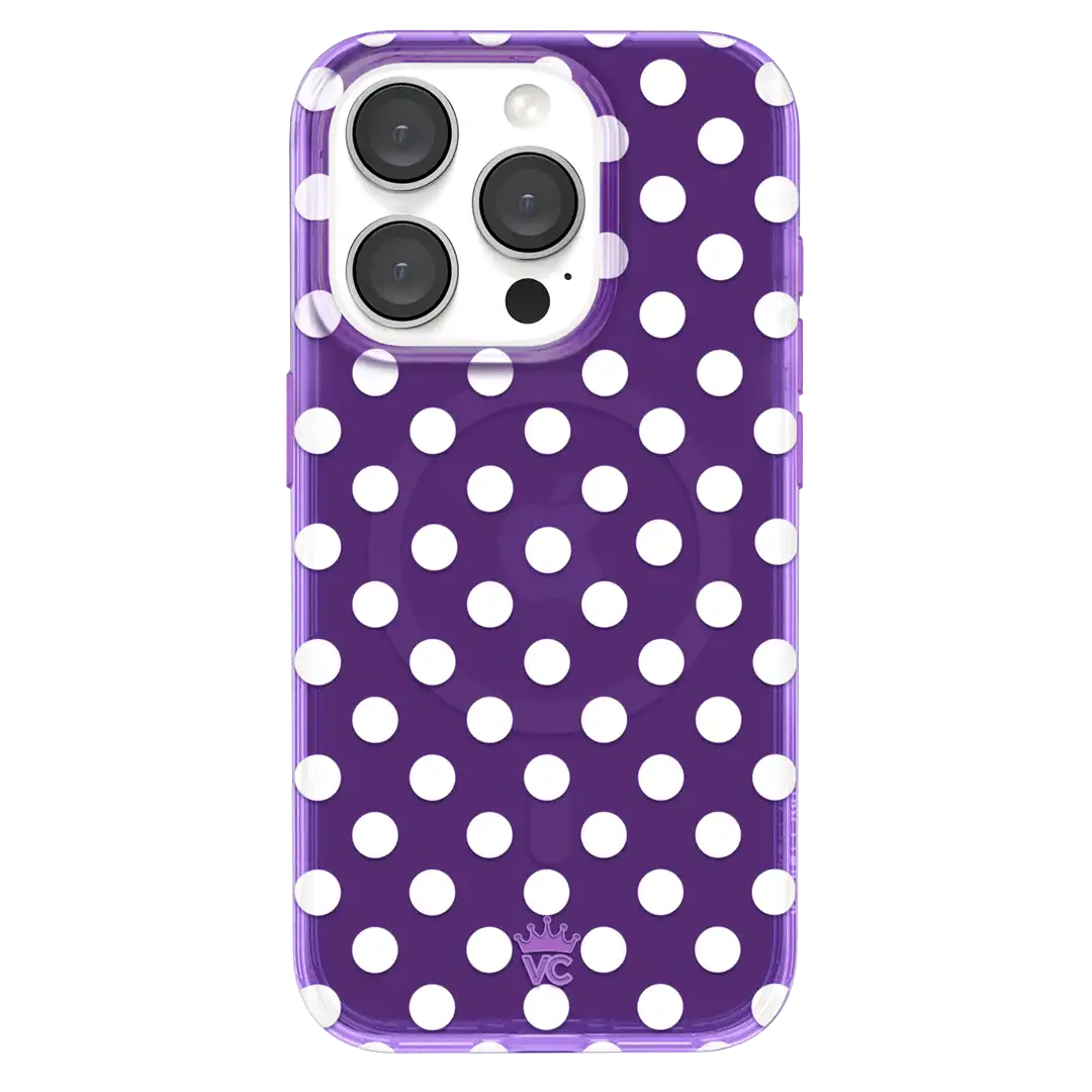 Violet Glow Polka Dot iPhone Case
