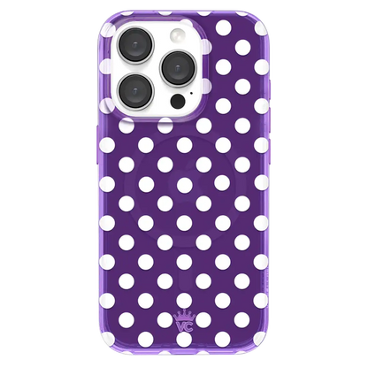 Violet Glow Polka Dot iPhone Case