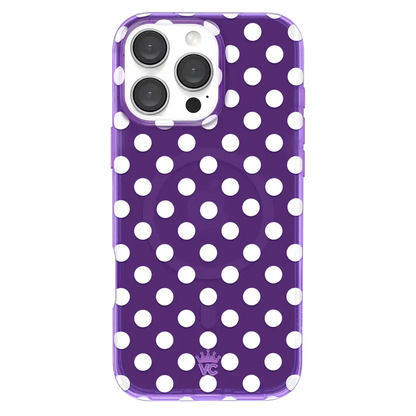 Violet Glow Polka Dot iPhone Case