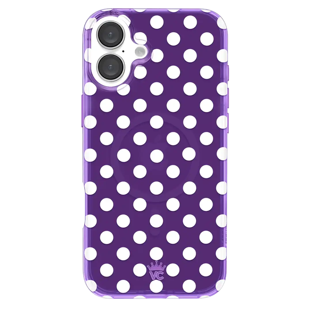 Violet Glow Polka Dot iPhone Case