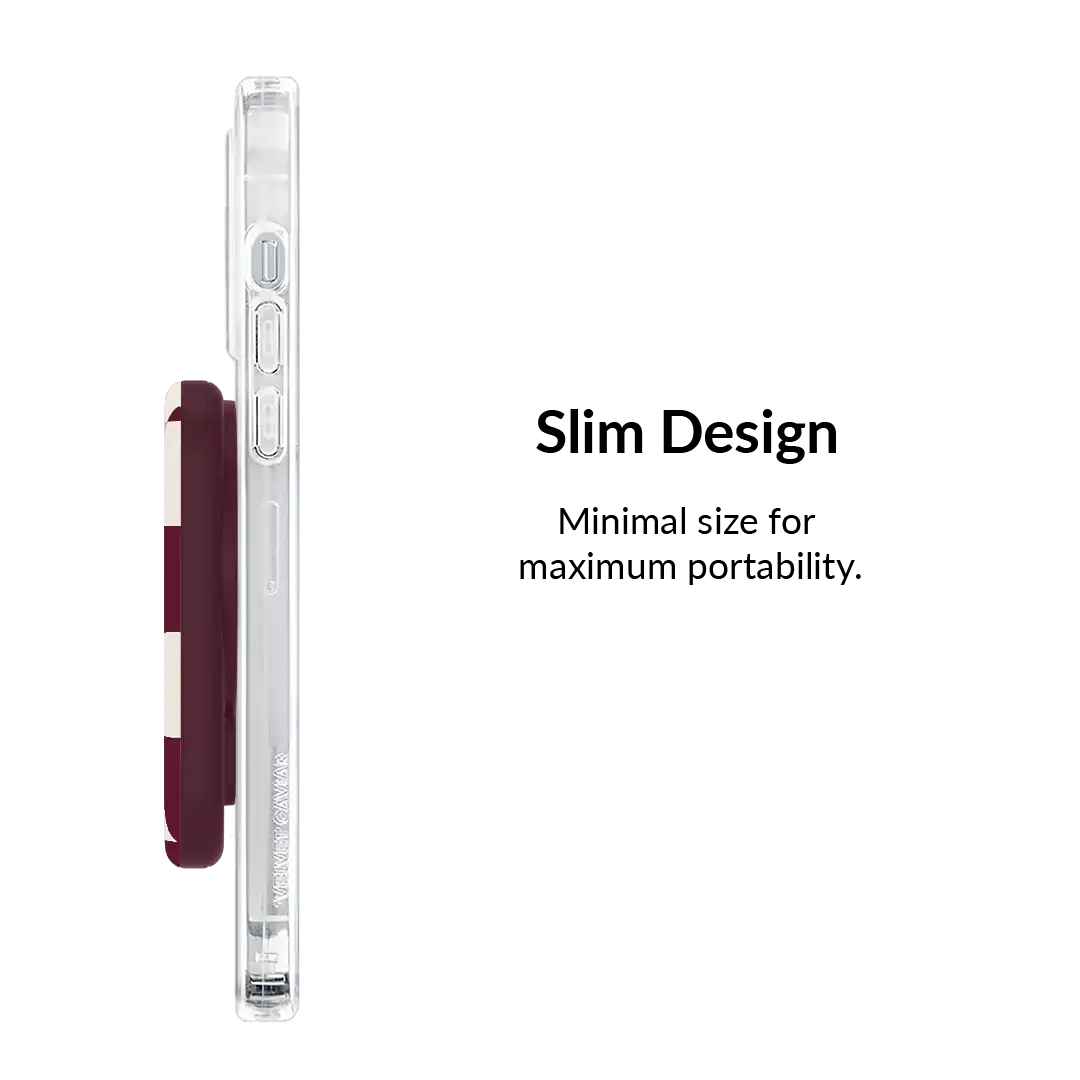 Burgundy Vibe Checker Portable MagSafe Charger Power Pack