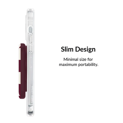 Burgundy Vibe Checker Portable MagSafe Charger Power Pack