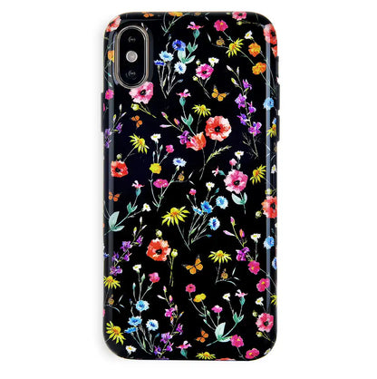 Black Wildflower iPhone Case