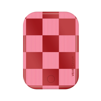Rose Vibe Checkered Portable MagSafe Charger Power Pack