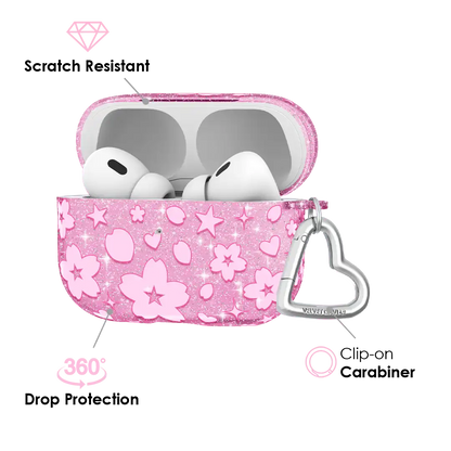 Cherry Blossom Glitter AirPod Case