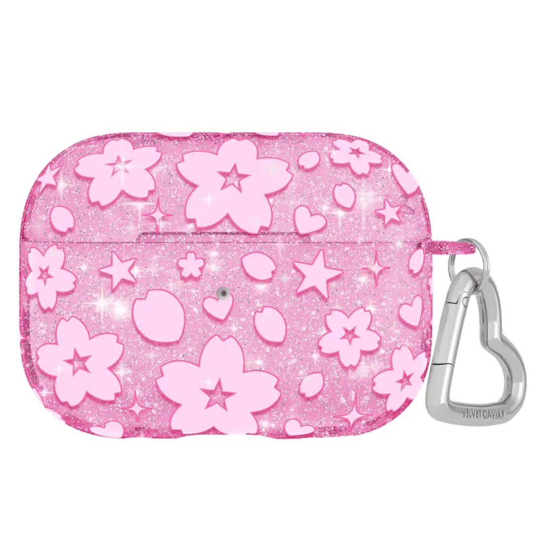 Cherry Blossom Glitter AirPod Case