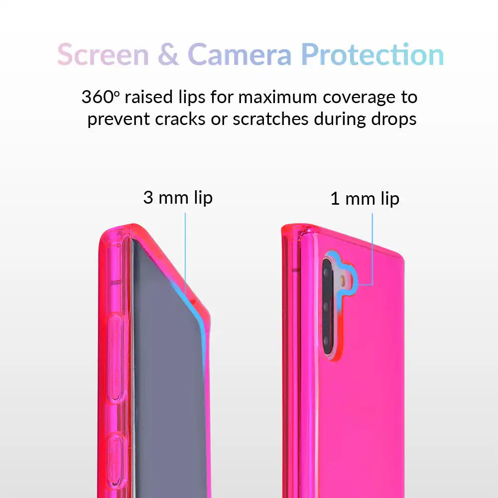 Neon Pink Clear Samsung Case
