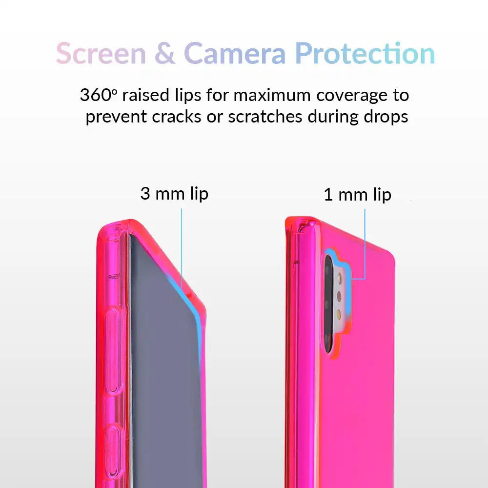 Neon Pink Clear Samsung Case