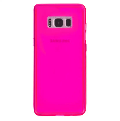 Neon Pink Clear Samsung Case