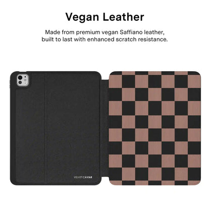 Mocha Vibe Checkered iPad Case