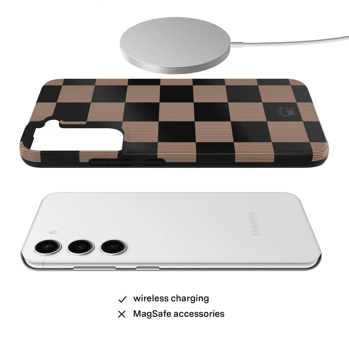 Mocha Vibe Checkered Samsung Case