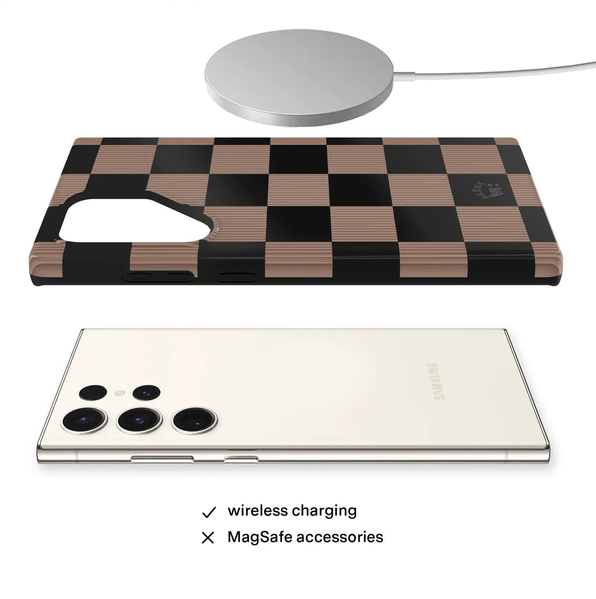Mocha Vibe Checkered Samsung Case