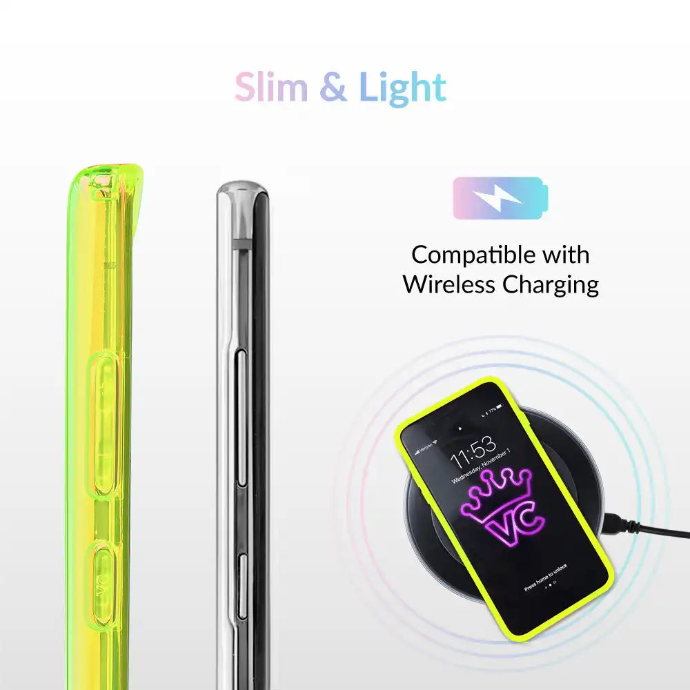 Neon Yellow Clear Samsung Case