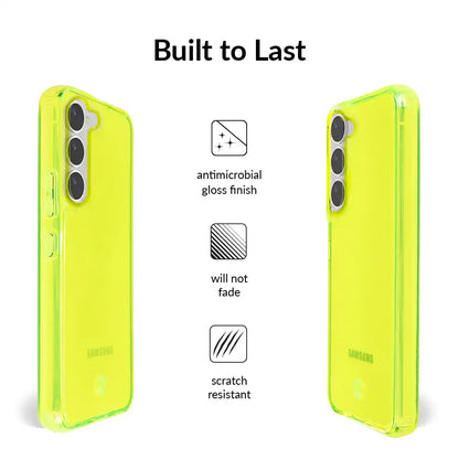 Neon Yellow Clear Samsung Case