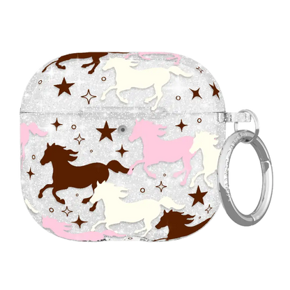 Pink Pony Glitter AirPod Case