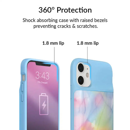 Pastel Tie Dye iPhone Charging Case