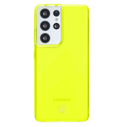 Neon Yellow Clear Samsung Case