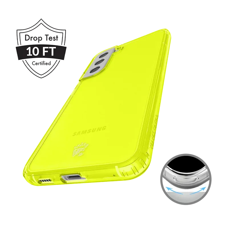 Neon Yellow Clear Samsung Case