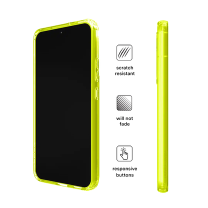 Neon Yellow Clear Samsung Case