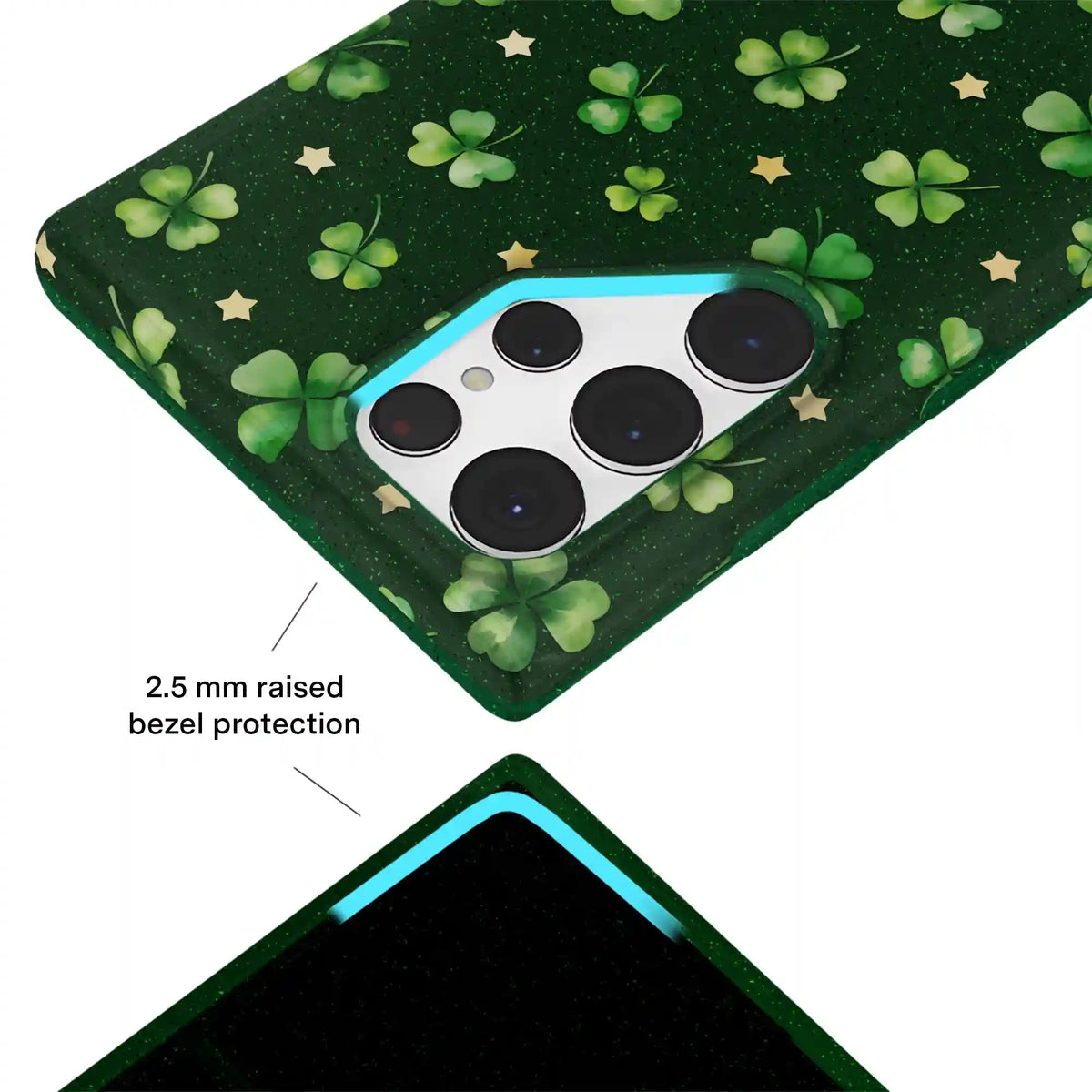 Lucky Clover Glitter Samsung Case