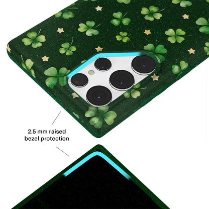 Lucky Clover Glitter Samsung Case