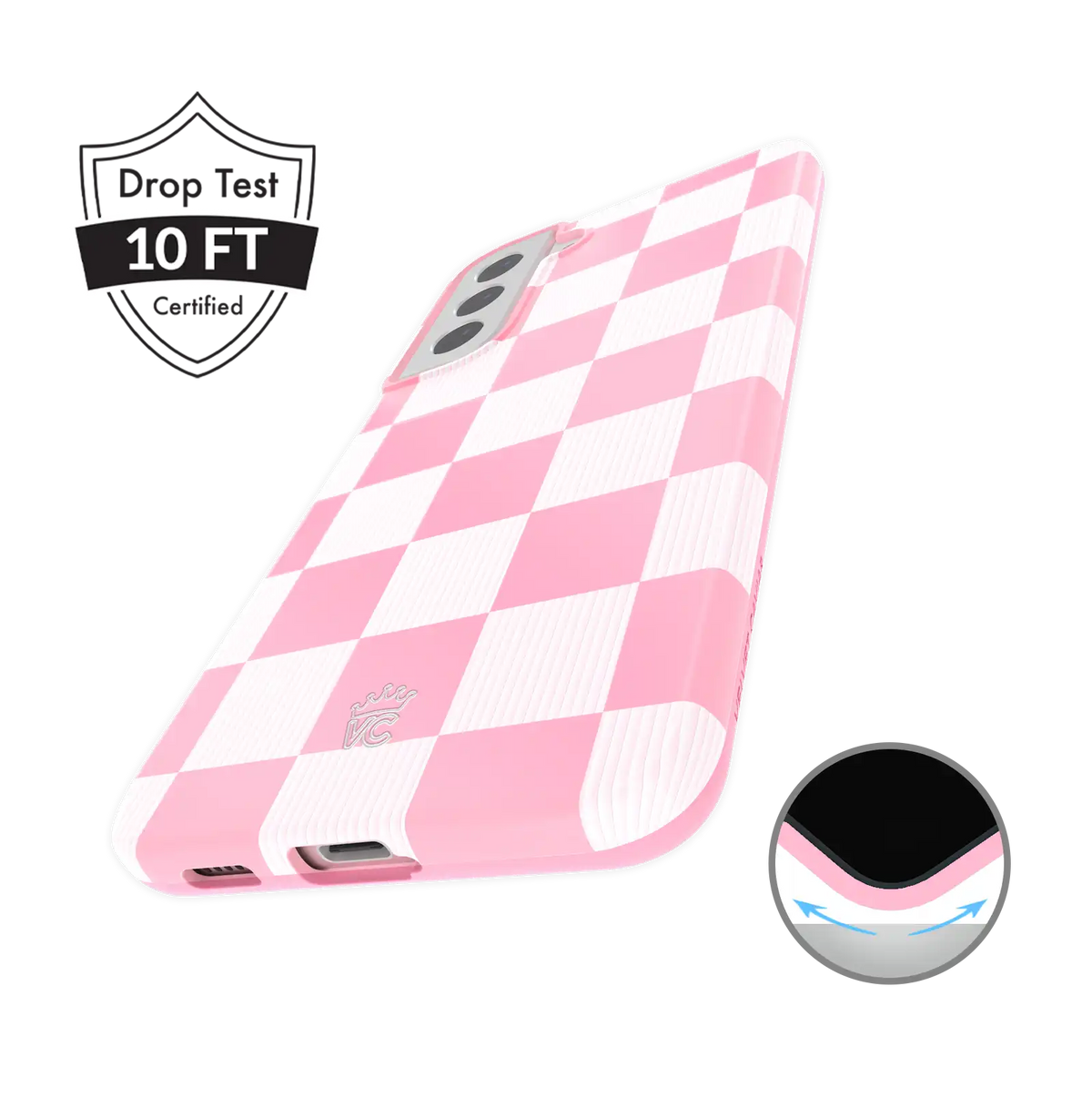 Pink Vibe Checkered Samsung Case
