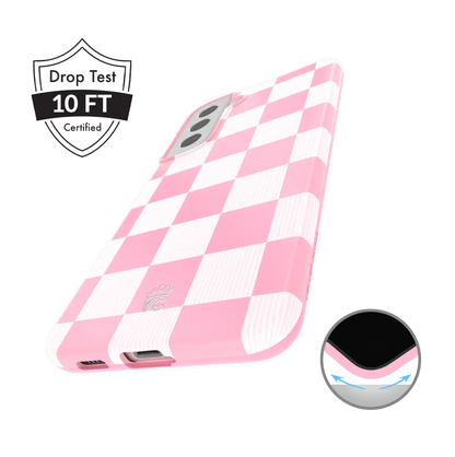Pink Vibe Checkered Samsung Case