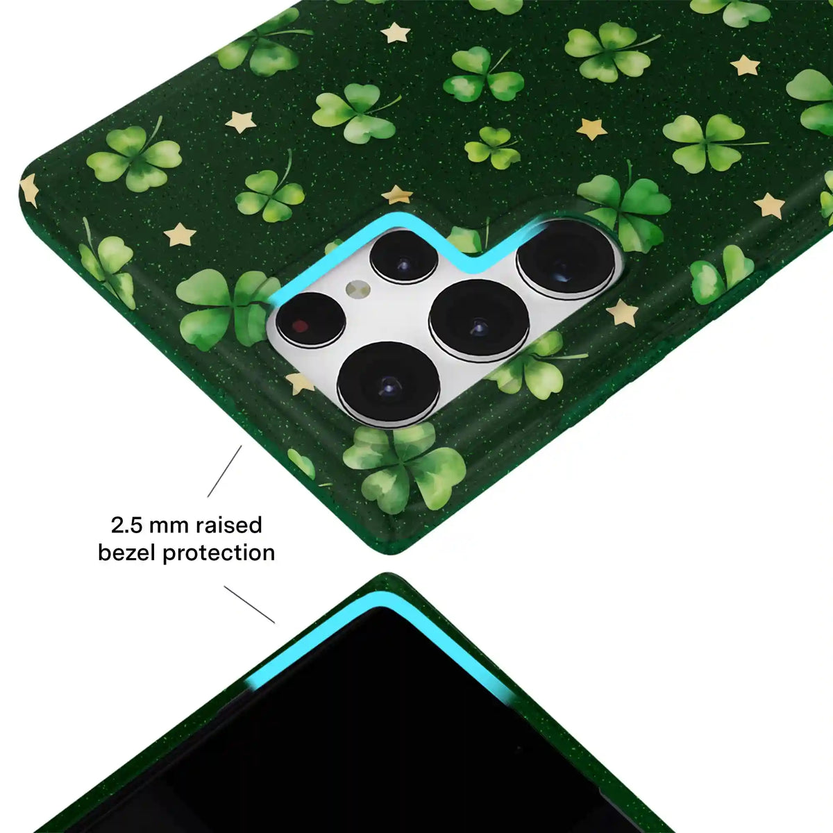 Lucky Clover Glitter Samsung Case