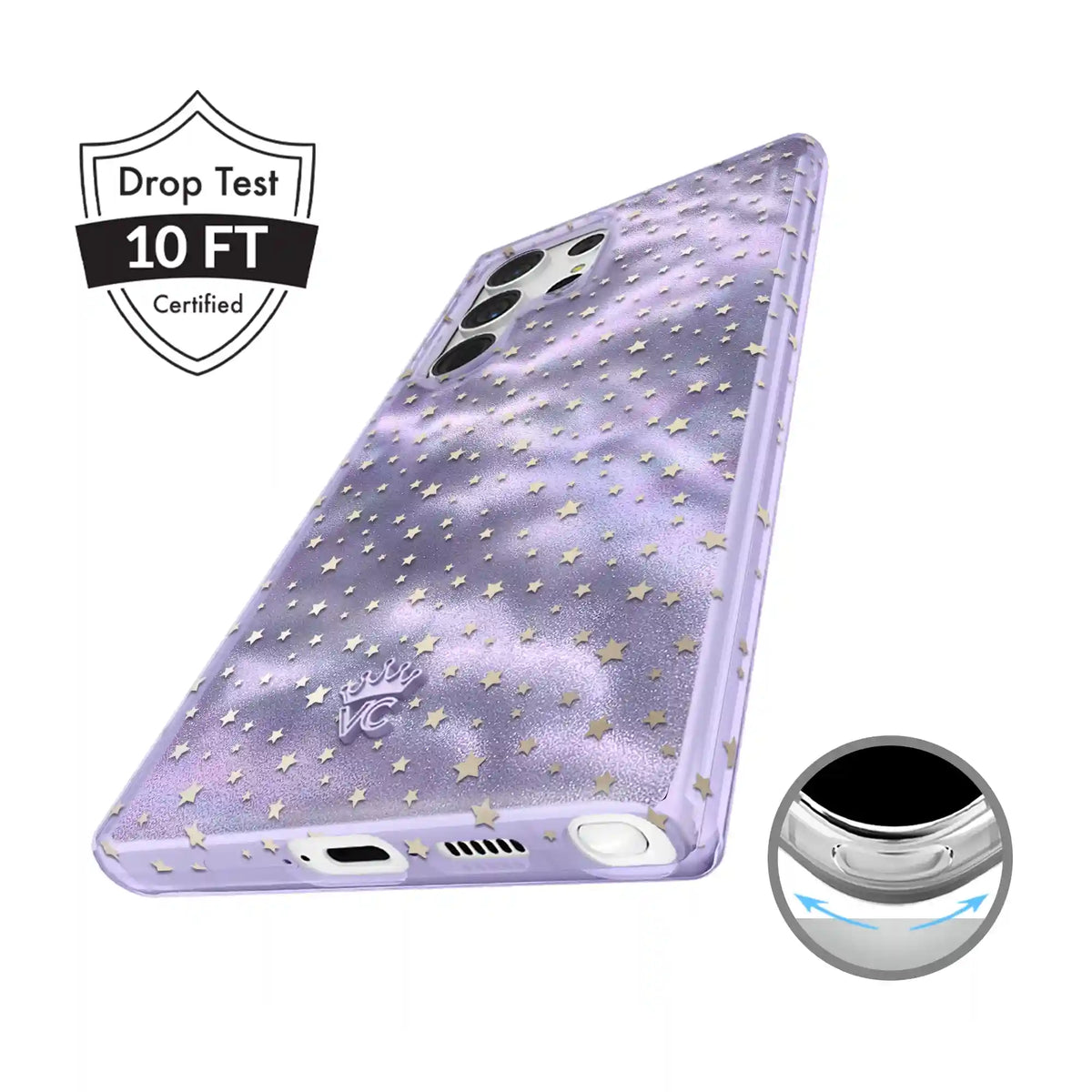 Lilac Celestial Stars Samsung Case