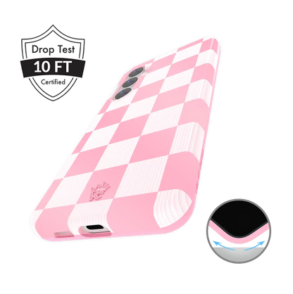 Pink Vibe Checkered Samsung Case