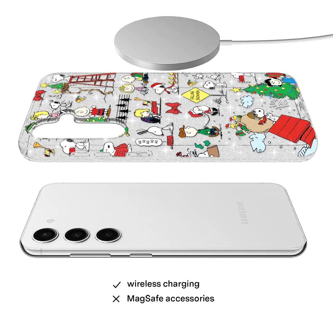 Snoopy Christmas Glitter Samsung Case