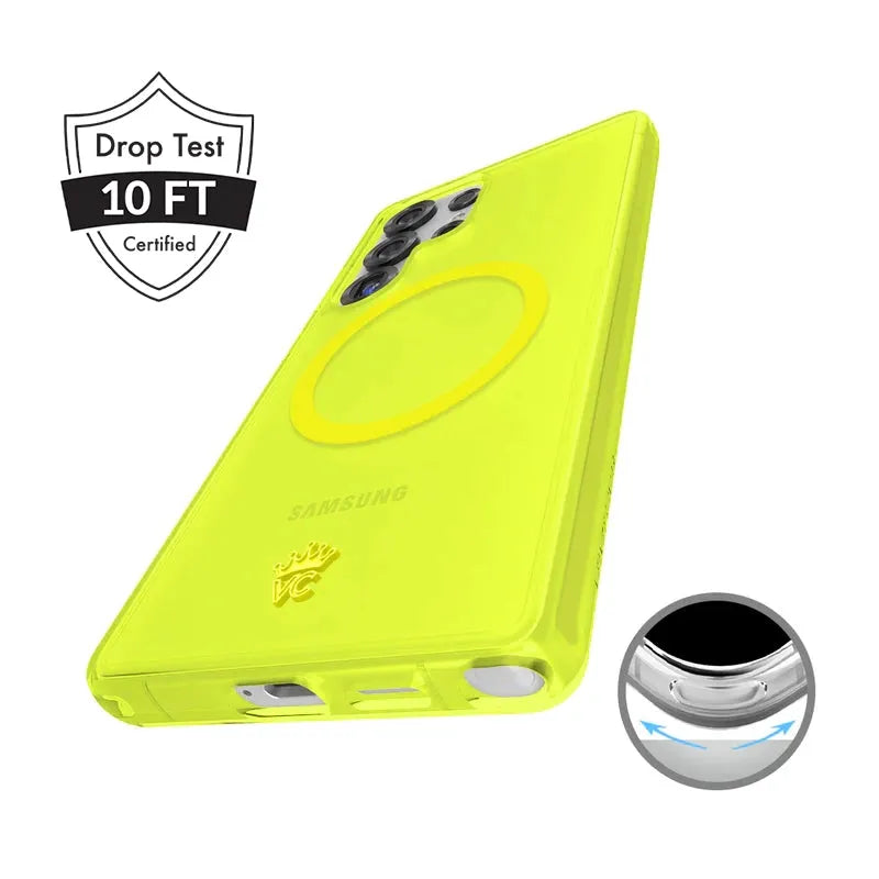 Neon Yellow Clear Samsung Case