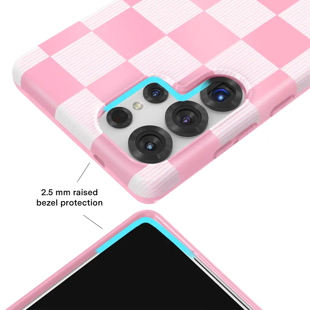 Pink Vibe Checkered Samsung Case