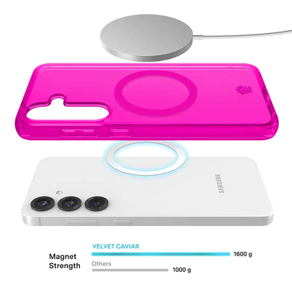 Neon Pink Clear Samsung Case