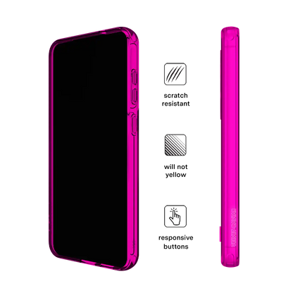 Neon Pink Clear Samsung Case