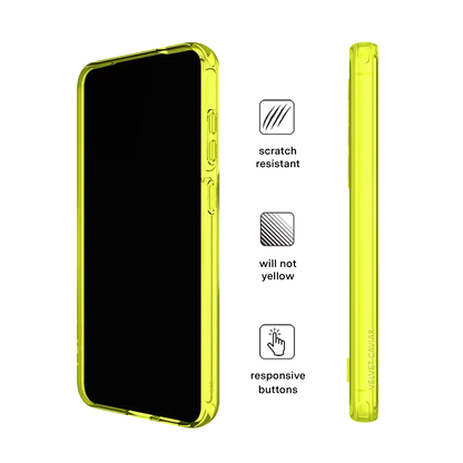 Neon Yellow Clear Samsung Case