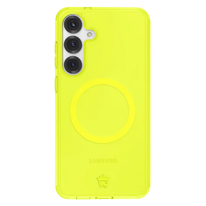 Neon Yellow Clear Samsung Case