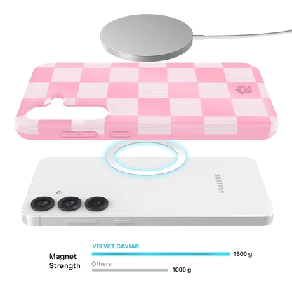 Pink Vibe Checkered Samsung Case