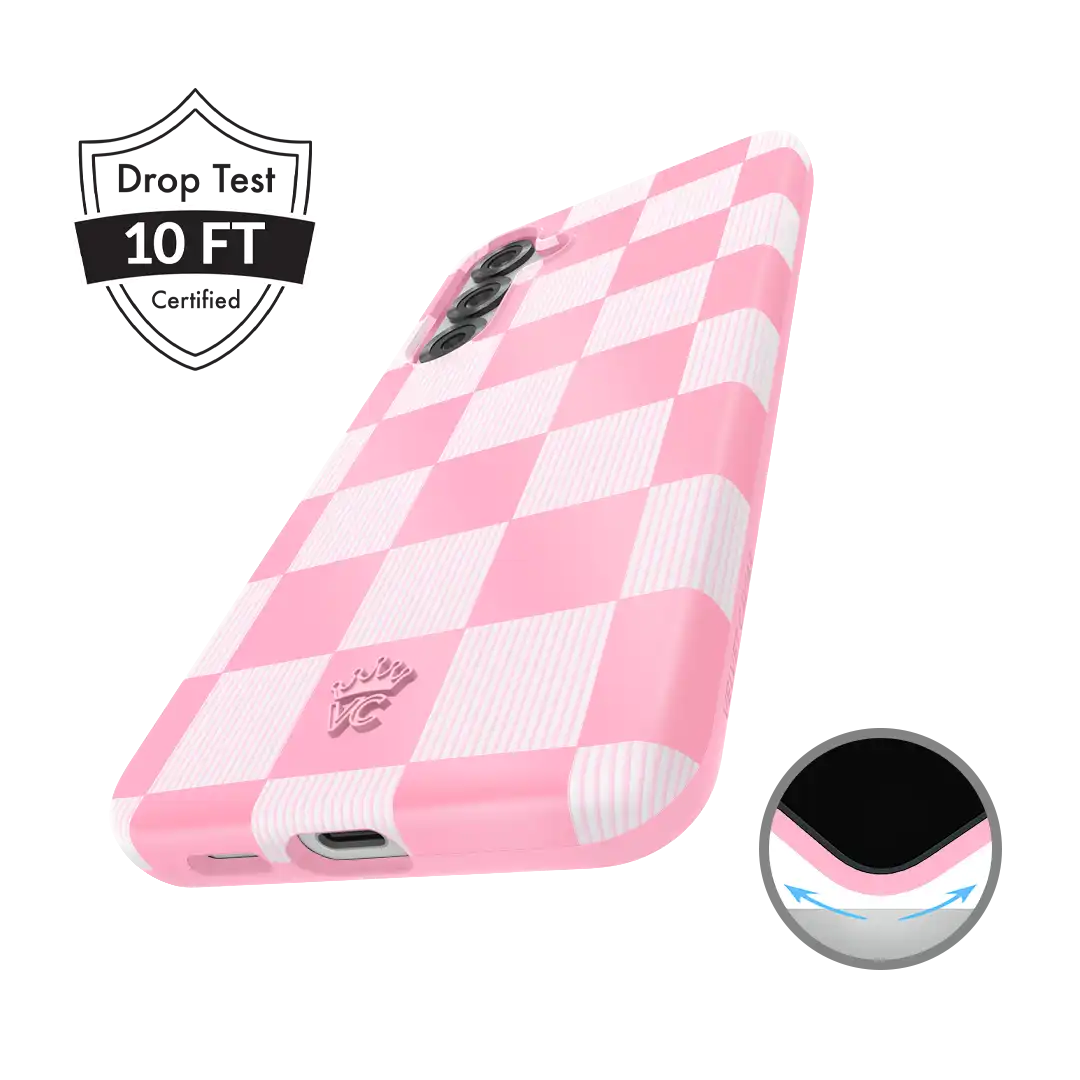 Pink Vibe Checkered Samsung Case